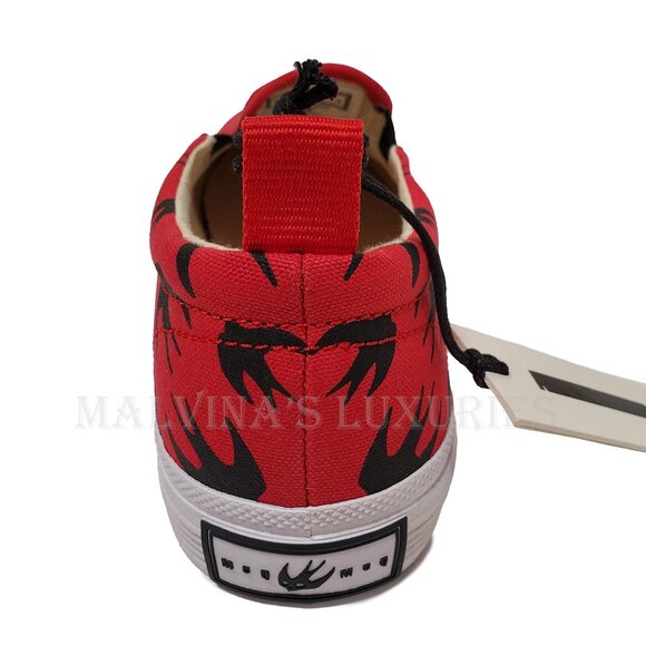McQ ALEXANDER McQUEEN SNEAKERS SWALLOW LOW TOP RED / BLACK SHOES $235  IT 39 / 9 - Picture 9 of 13